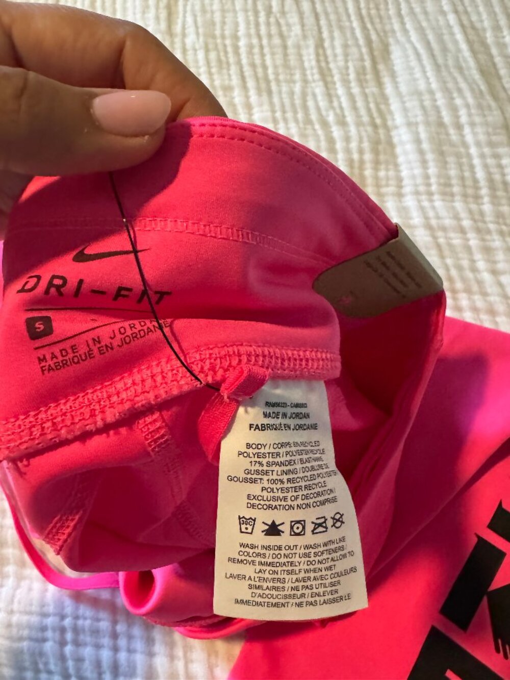 Nike Hot Pink Mid-Rise 7/8 Leggings NWT Size S - Picture 5 of 5